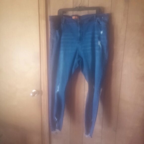 Wax Jean Plus Size Women's Distressed Blue Jeans Size 24 - Picture 1 of 5
